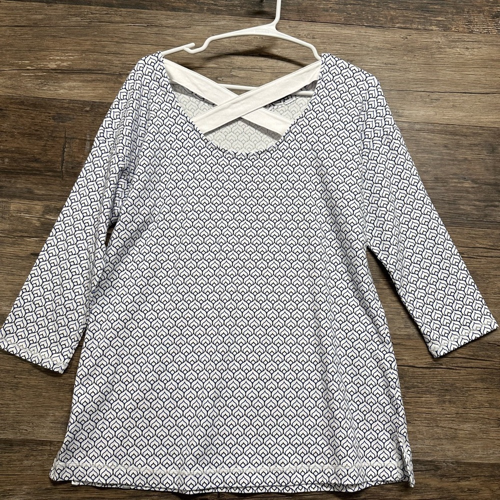 T By Talbots Elegant Patterned Top - image 3